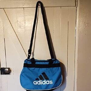 Adidas Black and Blue Men's Messenger/Duffle Bag